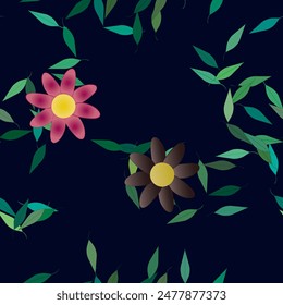 Patrón de flores, fondo de flores, acuarela de flores, fondo floral, fondos de la naturaleza, Vector de hojas, ornamentos de Vector, forma de hoja, diseño de fondo, hoja sin costuras, ramo de flores