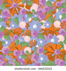 Flower pattern background. Gift card template.