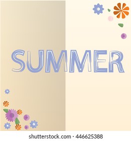 Flower pattern background. Gift card template.