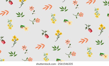 Flower pattern background. Flower illustration pattern. Flower background. Floral decoration background. Perfect for fabrics, print, textile, wallpaper, and pre-made home decor. SSTKbackgrounds 