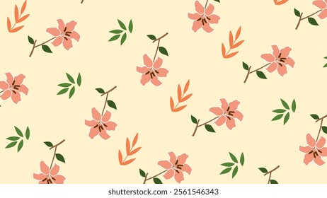 Flower pattern background. Flower illustration pattern. Flower background. Floral decoration background. Perfect for fabrics, print, textile, wallpaper, and pre-made home decor. SSTKbackgrounds 