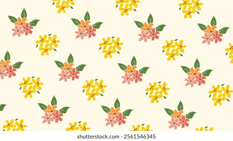 Flower pattern background. Flower illustration pattern. Flower background. Floral decoration background. Perfect for fabrics, print, textile, wallpaper, and pre-made home decor. SSTKbackgrounds 