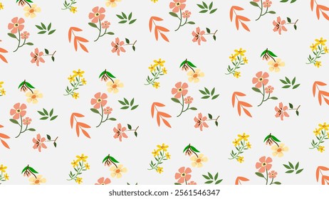 Flower pattern background. Flower illustration pattern. Flower background. Floral decoration background. Perfect for fabrics, print, textile, wallpaper, and pre-made home decor. SSTKbackgrounds 