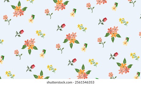 Flower pattern background. Flower illustration pattern. Flower background. Floral decoration background. Perfect for fabrics, print, textile, wallpaper, and pre-made home decor. SSTKbackgrounds 