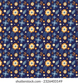 Flower Pattern Background Illustration For Merchandise