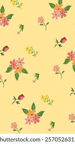 Flower pattern background. Flower illustration pattern. Flower background. Perfect for fabric, textile, wallpaper, decor, print or packaging of products. SSTKbackgrounds
