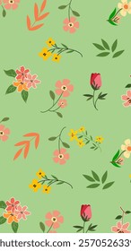Flower pattern background. Flower illustration pattern. Flower background. Perfect for fabric, textile, wallpaper, decor, print or packaging of products. SSTKbackgrounds
