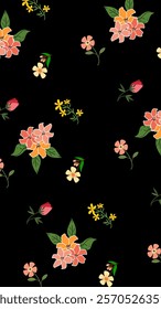 Flower pattern background. Flower illustration pattern. Flower background. Perfect for fabric, textile, wallpaper, decor, print or packaging of products. SSTKbackgrounds
