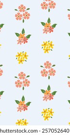 Flower pattern background. Flower illustration pattern. Flower background. Perfect for fabric, textile, wallpaper, decor, print or packaging of products. SSTKbackgrounds
