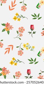 Flower pattern background. Flower illustration pattern. Flower background. Perfect for fabric, textile, wallpaper, decor, print or packaging of products. SSTKbackgrounds
