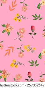Flower pattern background. Flower illustration pattern. Flower background. Perfect for fabric, textile, wallpaper, decor, print or packaging of products. SSTKbackgrounds

