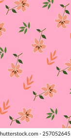 Flower pattern background. Flower illustration pattern. Flower background. Perfect for fabric, textile, wallpaper, decor, print or packaging of products. SSTKbackgrounds
