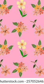 Flower pattern background. Flower illustration pattern. Flower background. Perfect for fabric, textile, wallpaper, decor, print or packaging of products. SSTKbackgrounds
