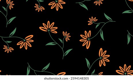Flower pattern background. Flower illustration pattern. Flower background. Perfect for fabric, textile, wallpaper, decor, print or packaging of products. SSTKbackgrounds