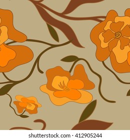 Flower pattern background. Seamless Pattern Background.