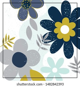 Flower pattern background for silk scarf pattern