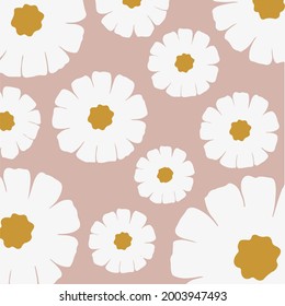 Flower Pattern Background. Social Media Post. Vector Illustration.