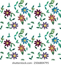 Patrón de flores, Vector de fondo, fondo floral, fondo de flores, patrón floral sin fisuras, Vector de hojas, patrón de fondo, hojas aisladas, ornamentos Vector, patrón de pétalos