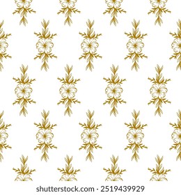 Fondo de patrón de flores. fondo de patrón de flores vintage. Fondo de decoración floral. Patrón de Doodle de flores. Fondo de patrón de flores sin fisuras. 