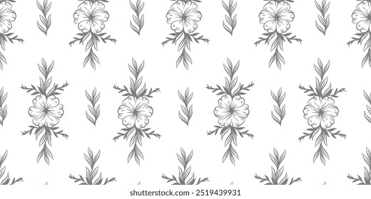 Flower pattern background. vintage flower pattern background. Floral decoration background. Flower Doodle pattern. Flower seamless pattern background. 