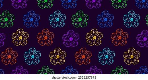 Flower pattern background. vintage flower pattern background. Floral decoration background. Flower Doodle pattern. Flower seamless pattern background.