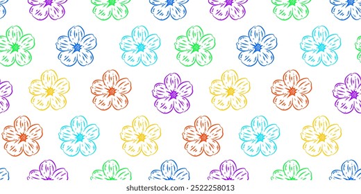 Fondo de patrón de flores. fondo de patrón de flores vintage. Fondo de decoración floral. Patrón de Doodle de flores. Fondo de patrón de flores sin fisuras.