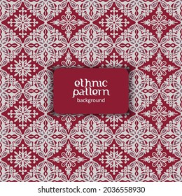 Flower Pattern. Batik Lampung Indonesian motif, Geometric ethnic pattern traditional Design for background, fabric, vector illustration