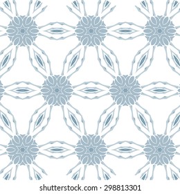 Flower pattern blue delicate colors. The similarity of rock crystal and ice snowflakes.