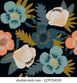 Flower pattern. bouquet of flowers. Hand painted colorful floral composition isolated. Vintage style.