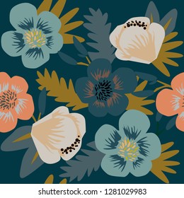 Flower pattern. bouquet of flowers. Hand painted colorful floral composition isolated. Vintage style.