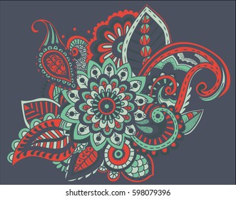 Flower Pattern Bright Abstract wallpaper vintage