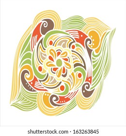 Flower pattern. Colorful element for your design 