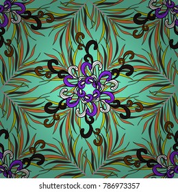 Flower pattern. Colour Spring Theme seamless pattern Background. Flat Flower Elements Design. Vector seamless Beautiful fabric pattern.