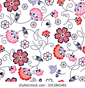 Flower pattern daisies floral leaves decoratives design for textile pattern,fashion print,fabric