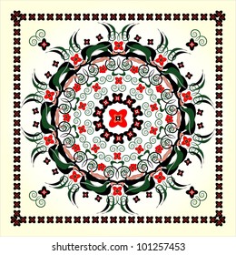 flower pattern decorative background with curl