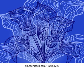 flower pattern decoratively romantically abstraction illustration