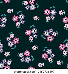 flower pattern Delicate daisy floral texture. Seamless small flowers pattern for design wrapping, textile, wallpaper, paper. Cute nature background