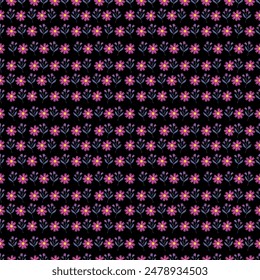 flower pattern Delicate daisy floral texture. Seamless small flowers pattern for design wrapping, textile, wallpaper, paper. Cute nature background