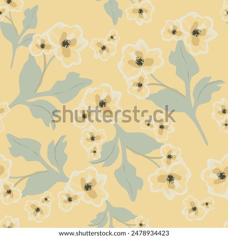 flower pattern Delicate daisy floral texture. Seamless small flowers pattern for design wrapping, textile, wallpaper, paper. Cute nature background