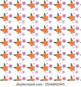 Flower pattern design with background