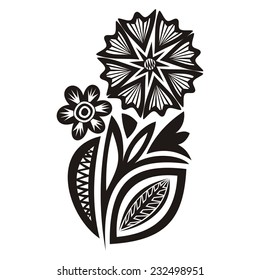 Flower pattern design element vector illustration