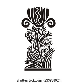 Flower pattern design element vector illustration