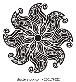 Flower pattern design element vector illustration