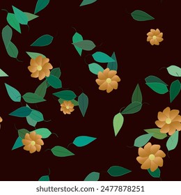 Patrón de flores, diseño de patrón, hoja sin costuras, fondo floral, ramo de flores, patrón ornamental, ornamentos de Vector, acuarela de flores, forma de hoja, Fondo de pantalla sin costuras, textura de la hoja