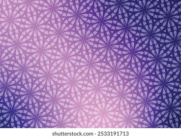 Plano de fundo de arte roxo linha de projeto padrão de flor. ilustração vetorial.