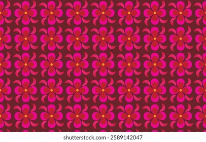 Flower pattern design. Seamless fabric texture. Small scale geometric shapes. Vintage illustration for cloth design. Wallpaper background. Textile print design.