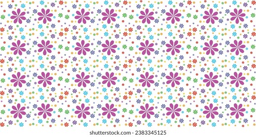 flower pattern design seamless on white background