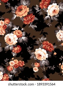 flower pattern design textile illustration