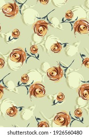 ilustración textil de diseño de patrones de flores