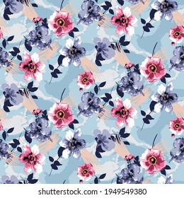 flower pattern design textile illustration